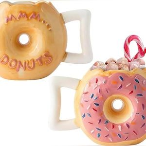 Donut Mugs | Set of 2 | Happily | New